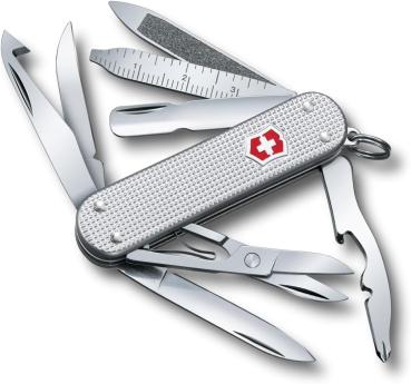Victorinox Mini Champ Alox | Schweizer Taschenmesser | 15 Funktionen | 58 mm | Silber